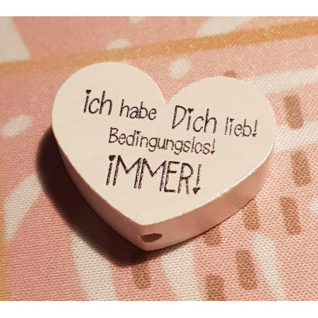 Schnullerkette Motiv "Ich hab dich lieb"